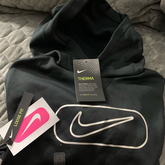 NIKE girls Dri-fit hoodie. Size M. NWT. 2 front pockets long sleeves. - Picture 2 of 7